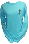 Southern Attitude Tortuga Moon Mermaid Anchor Comfort Colors Long Sleeve T-Shirt