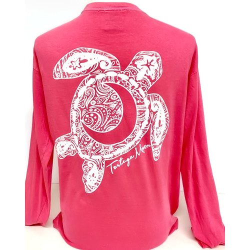 Southern Attitude Tortuga Moon Big Moon Comfort Colors Long Sleeve T-Shirt