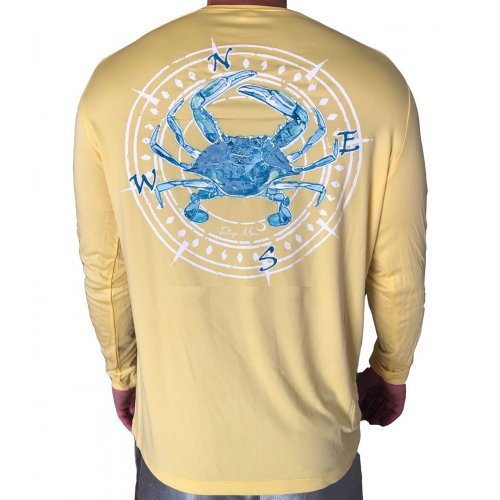 Southern Attitude Tortuga Moon Crab Unisex Sport Tech Yellow T-Shirt