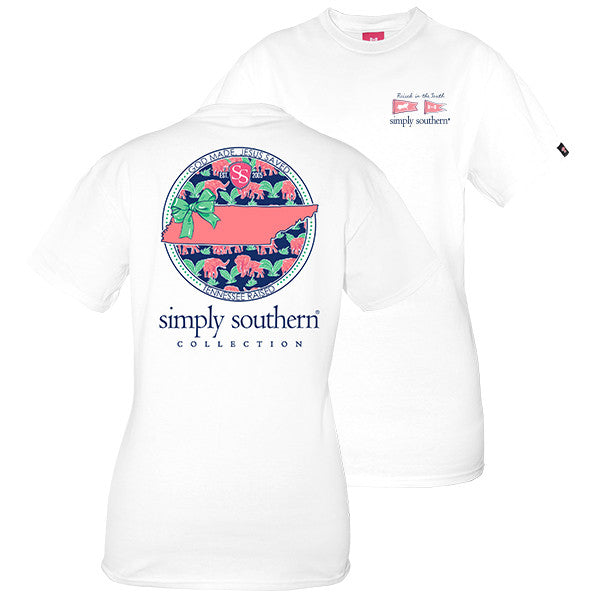 SALE Simply Southern God Made Jesus Saved Tennessee Raised T-Shirt