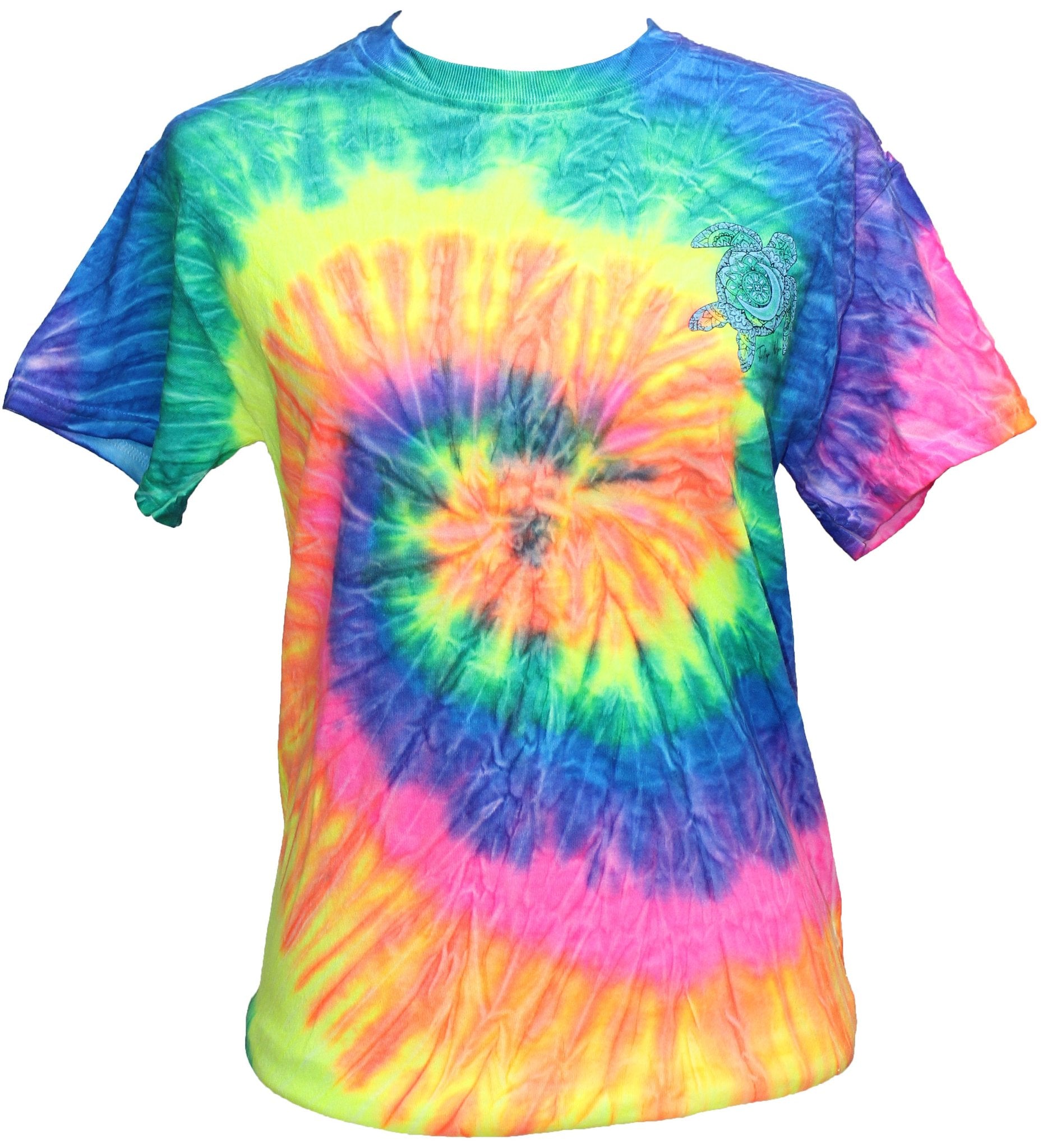 Southern Attitude Tortuga Moon Turtle Tie Dye T-Shirt