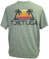 Southern Attitude Tortuga Moon Sunset Palms Soft Canvas T-Shirt