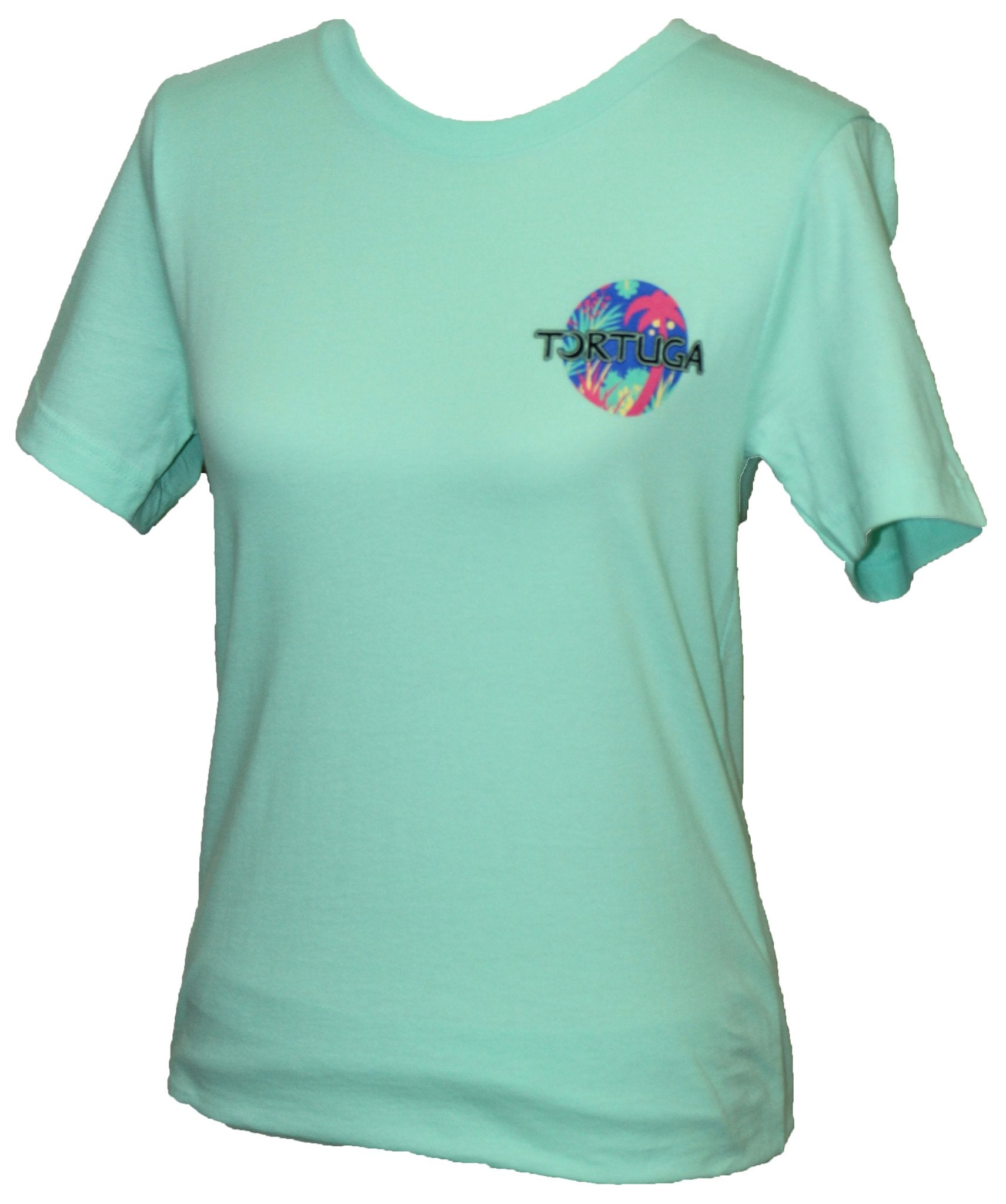 Southern Attitude Tortuga Moon Good Vibes Soft Canvas Mint T-Shirt