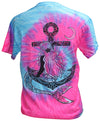 Southern Attitude Tortuga Moon Mermaid Anchor Tie Dye T-Shirt