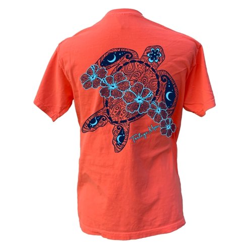 Southern Attitude Tortuga Moon Flower Turtle Comfort Colors T-Shirt