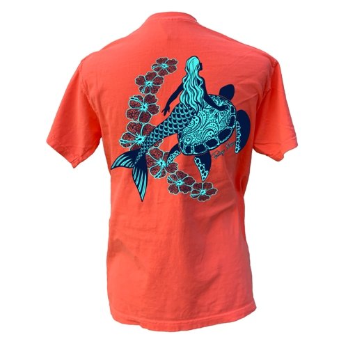 Southern Attitude Tortuga Moon Mermaid Turtle Comfort Colors T-Shirt