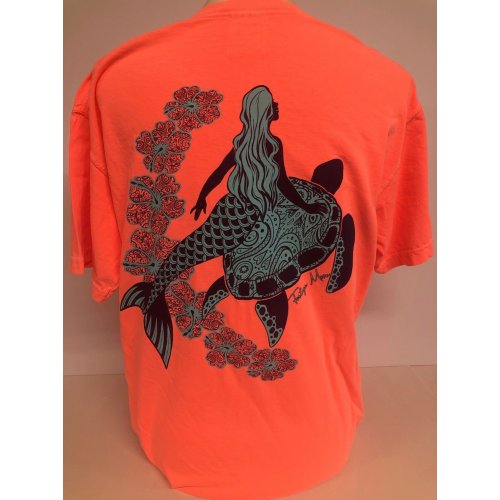 Southern Attitude Tortuga Moon Mermaid Turtle Comfort Colors T-Shirt