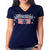 Southern Attitude Preppy USA Flag Tortuga Moon V-Neck T-Shirt