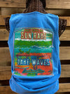 Southern Chics Sun Rays and Lake Waves Bright Comfort Colors T Shirt Tank Top