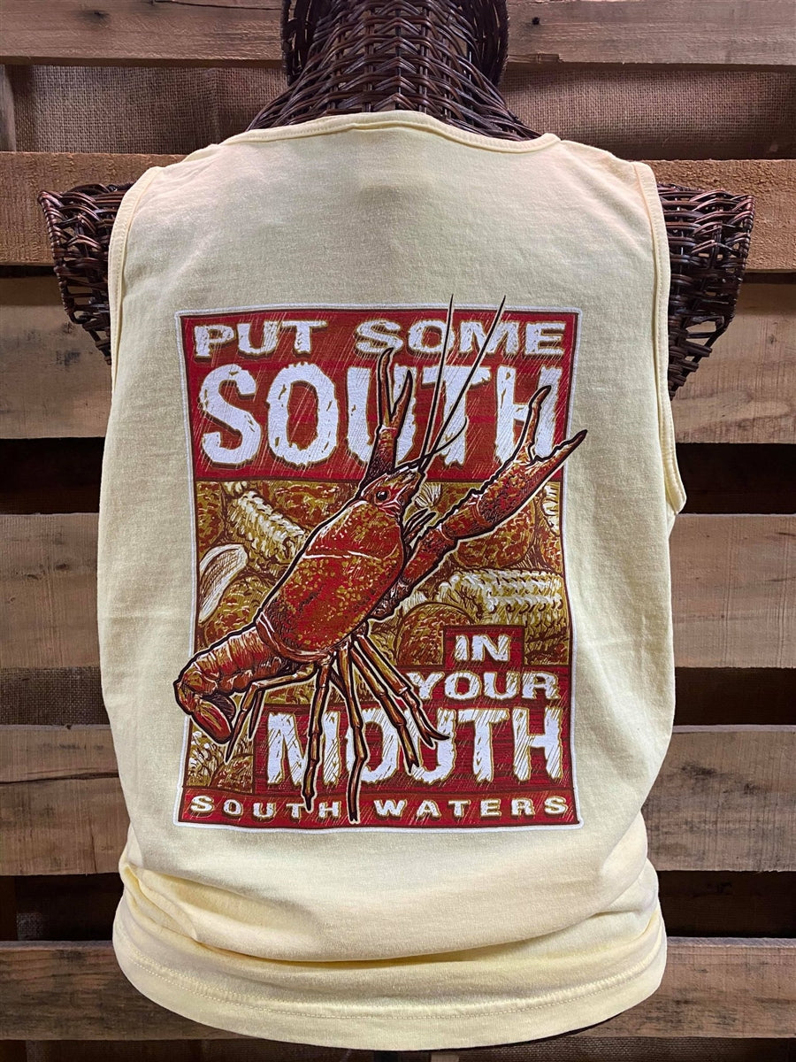 South Waters South in Your Mouth Crawfish Comfort Colors Unisex T Shirt Tank Top