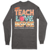 Southern Couture Classic Teach Love Inspire Long Sleeve T-Shirt