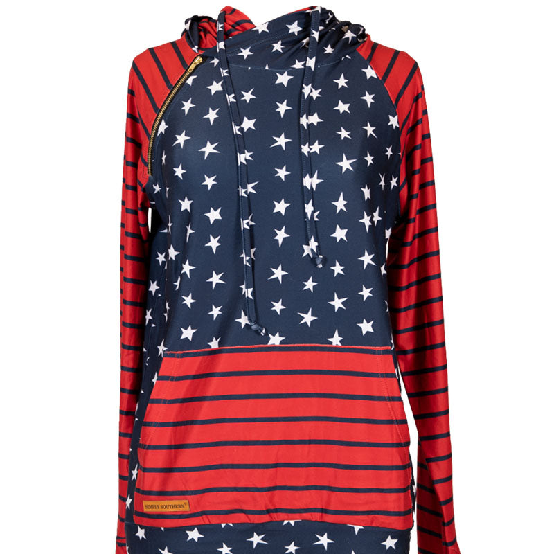 Simply Southern Preppy USA Super Soft Pullover Hoodie T-Shirt