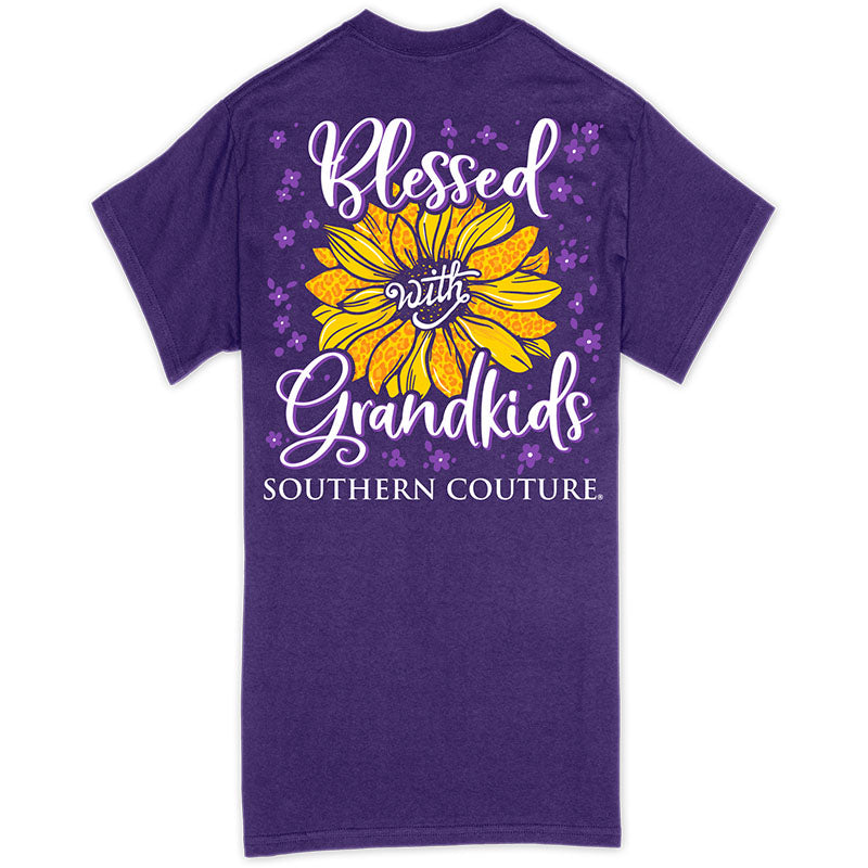 Southern Couture Classic Blessed With Grandkids Sunflower T-Shirt