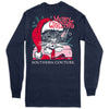 SALE Southern Couture Classic Christmas Cat Holiday Long Sleeve T-Shirt