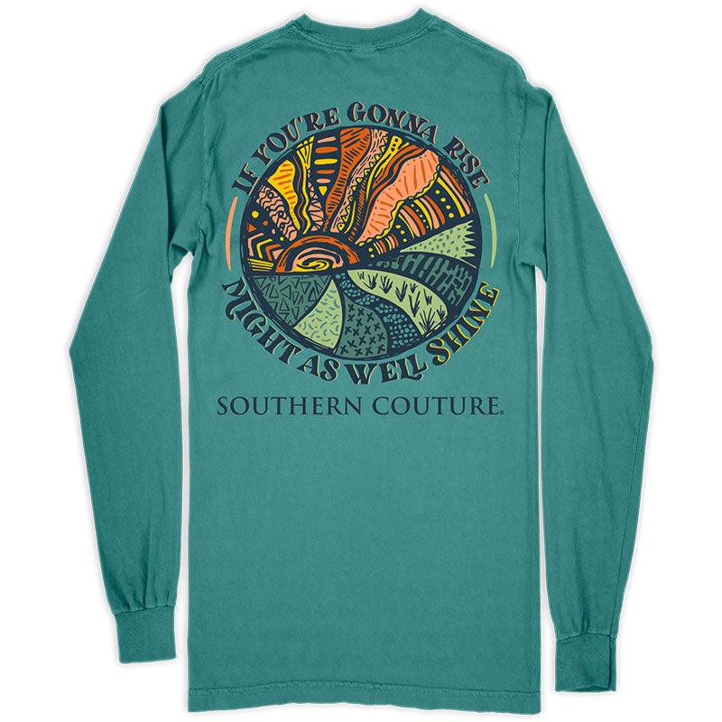SALE Southern Couture Your Gonna Rise Long Sleeve Comfort Colors T-Shirt