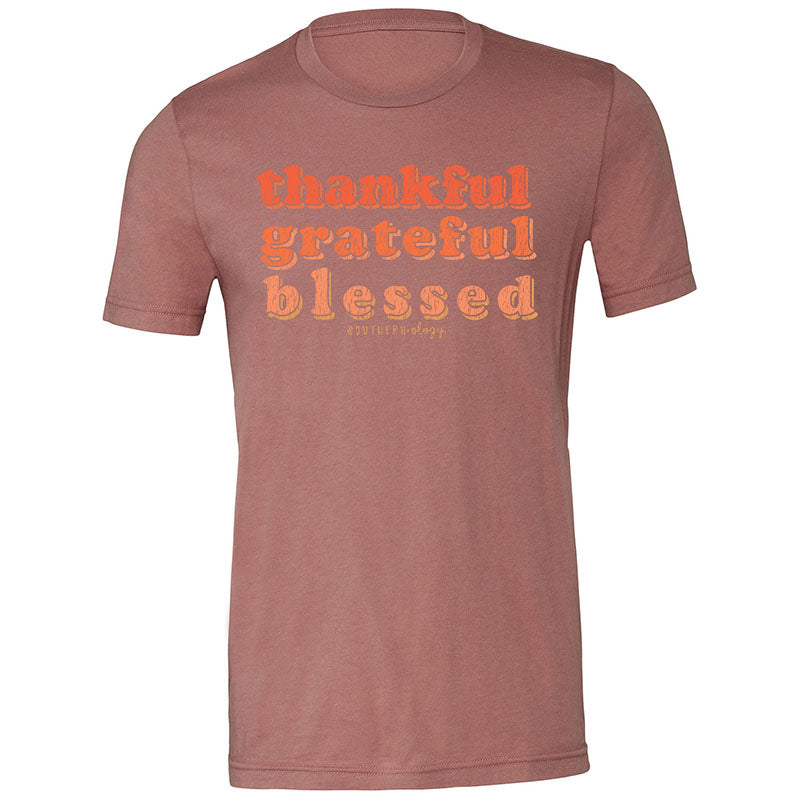 Southernology Statement Collection Thankful Grateful Blessed Fall T-Shirt