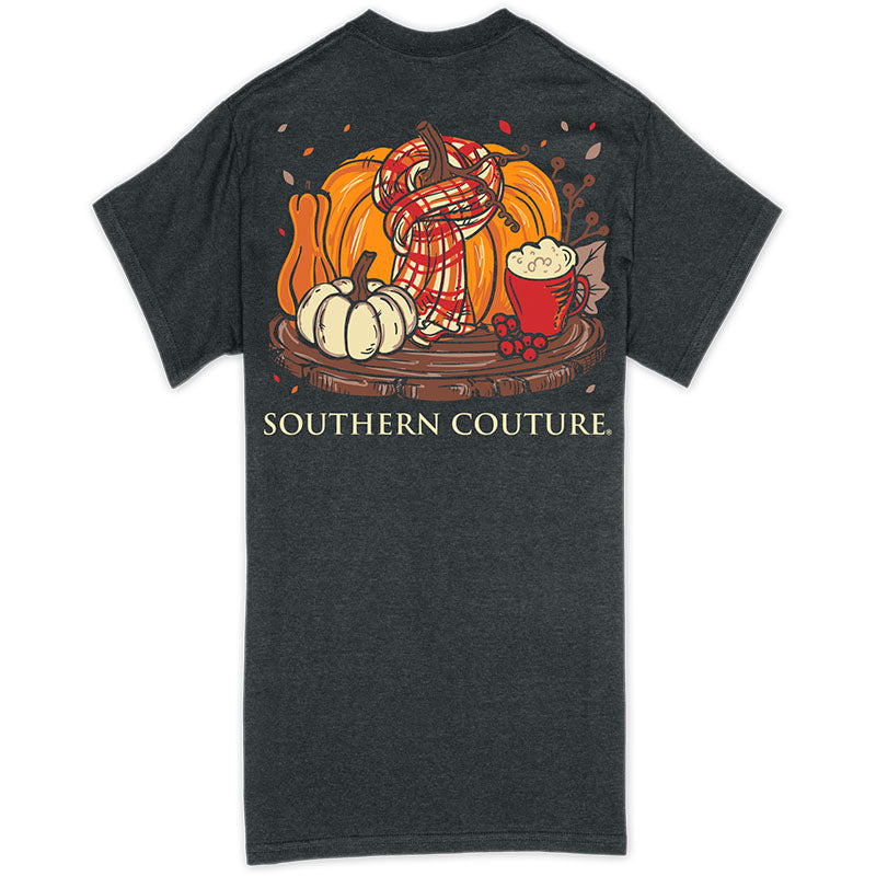 Southern Couture Classic Scarf Pumpkin Fall T-Shirt