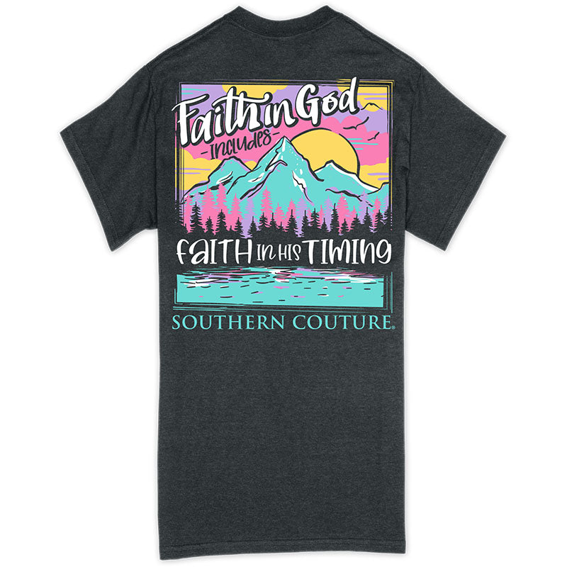 Southern Couture Classic Faith In God Mountains T-Shirt