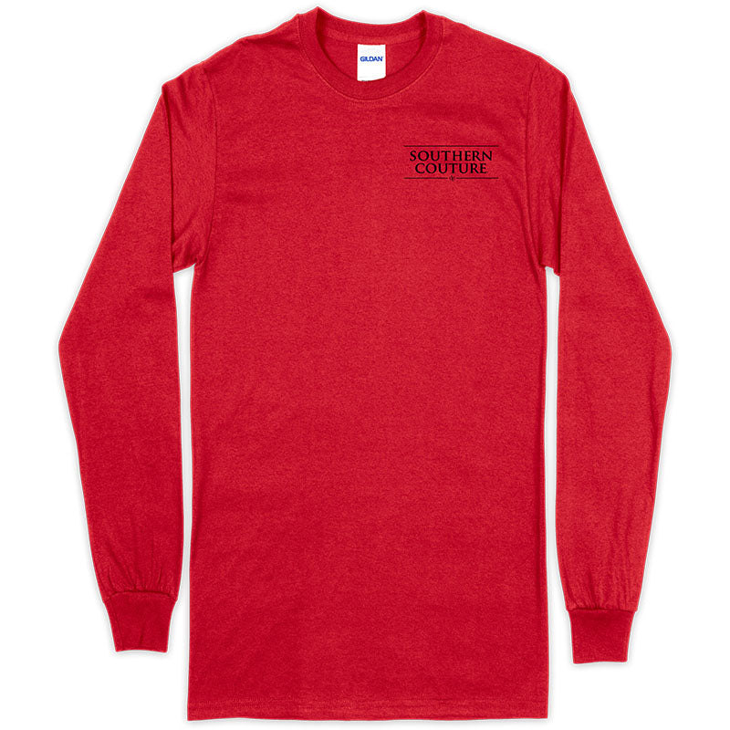 Southern Couture Classic Merry &amp; Bright Camper Holiday Long Sleeve T-Shirt