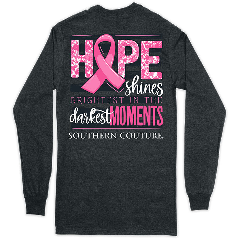 Southern Couture Classic Hope Shines Cancer Long Sleeve T-Shirt