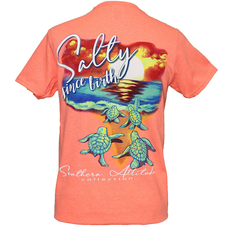 Southern Attitude Salty Since Birth Turtles T-Shirt