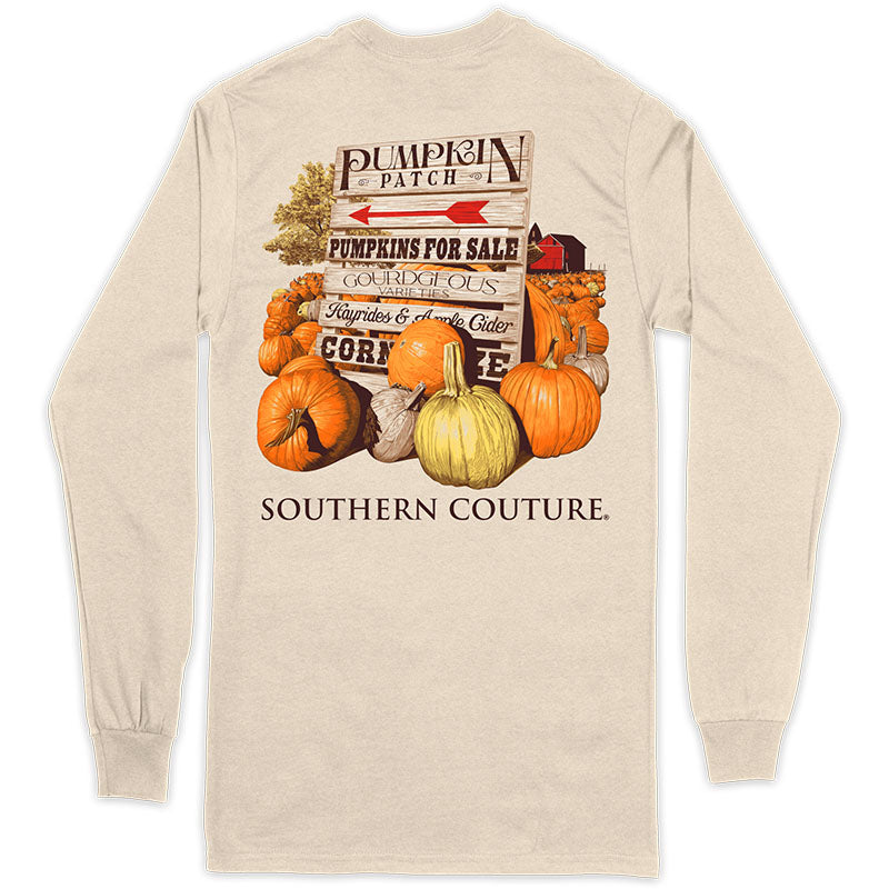 SALE Southern Couture Classic Pumpkin Patch Fall Long Sleeve T-Shirt