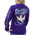 Southern Attitude Preppy Anchor In The Storm Purple Long Sleeve T-Shirt
