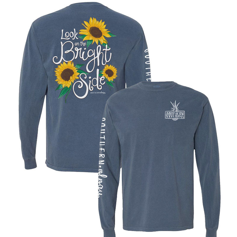 Southernology Look on the Bright Side Comfort Colors Long Sleeve T-Shirt