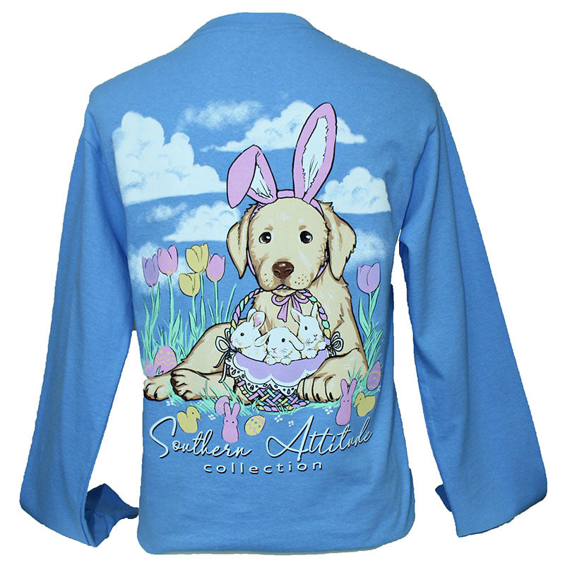 Southern Attitude Easter Basket Dog Long Sleeve T-Shirt