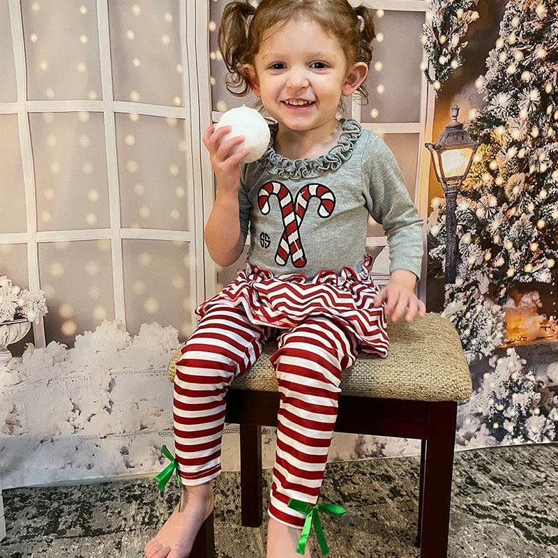 Simply Southern Preppy Classic Candy Cane Holiday Toddler Dress Set T- - SimplyCuteTees Simply Southern Preppy Classic Candy Cane Holiday Toddler Dress Set T- - SimplyCuteTees