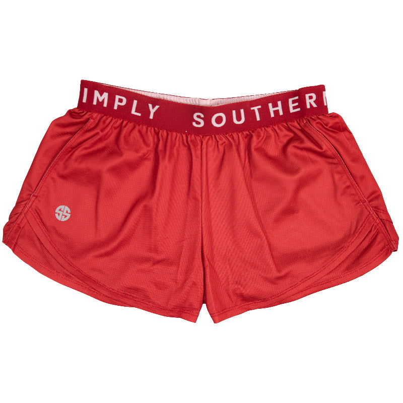Simply Southern Preppy Red Cheer Shorts