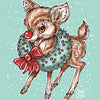 Sassy Frass Vintage Reindeer Holiday Comfort Colors Long Sleeve T-Shirt