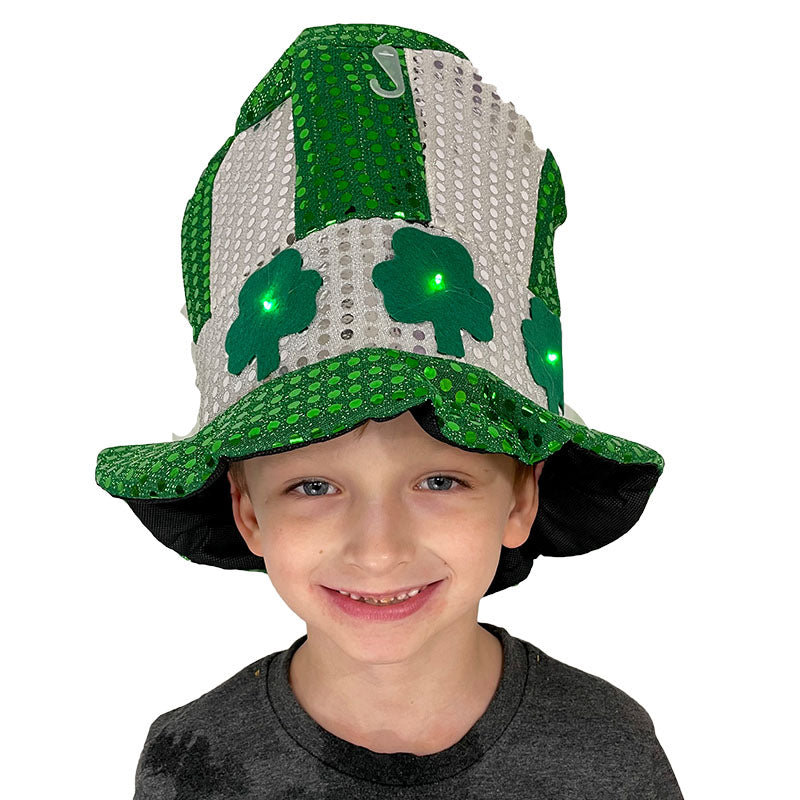 IRISH ST.PATRICK'S LIGHT UP TOP HAT