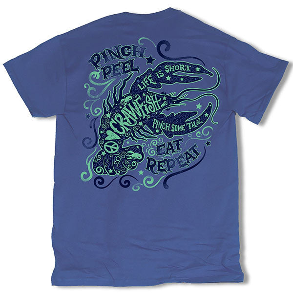 Southern Vine Life Is Short Crawfish T-Shirt - SimplyCuteTees