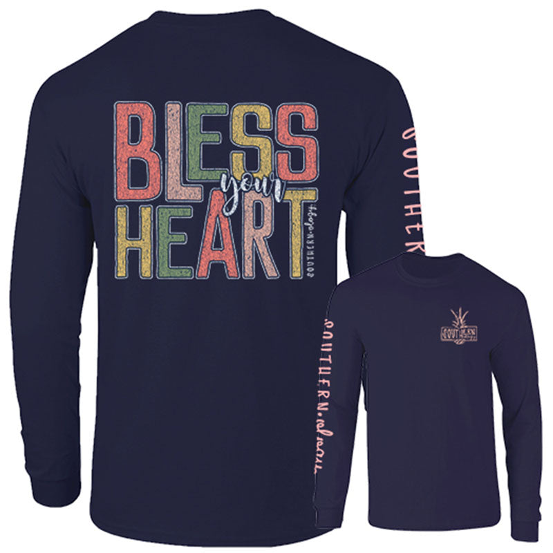 Southernology Bless Your Heart Comfort Colors Long Sleeve T-Shirt