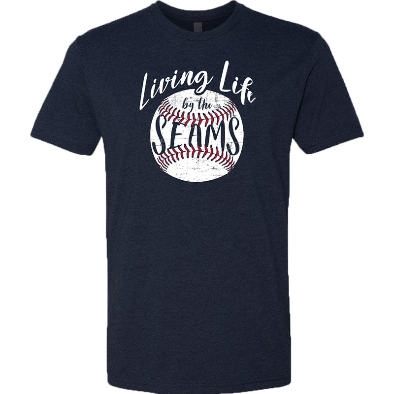 Sale Southernology Statement Baseball Life by the Seams Canvas T-Shirt