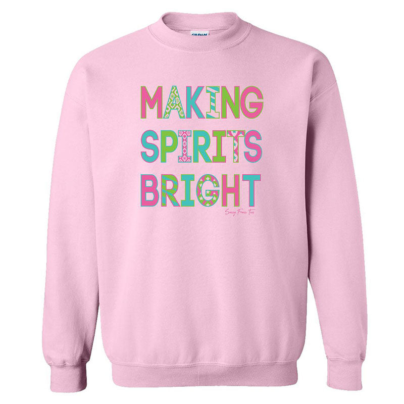 SALE Sassy Frass Making Spirits Bright Holiday Long Sleeve Sweatshirt