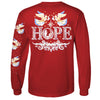 SALE Southern Attitude Preppy Hope Holiday Red Long Sleeve T-Shirt