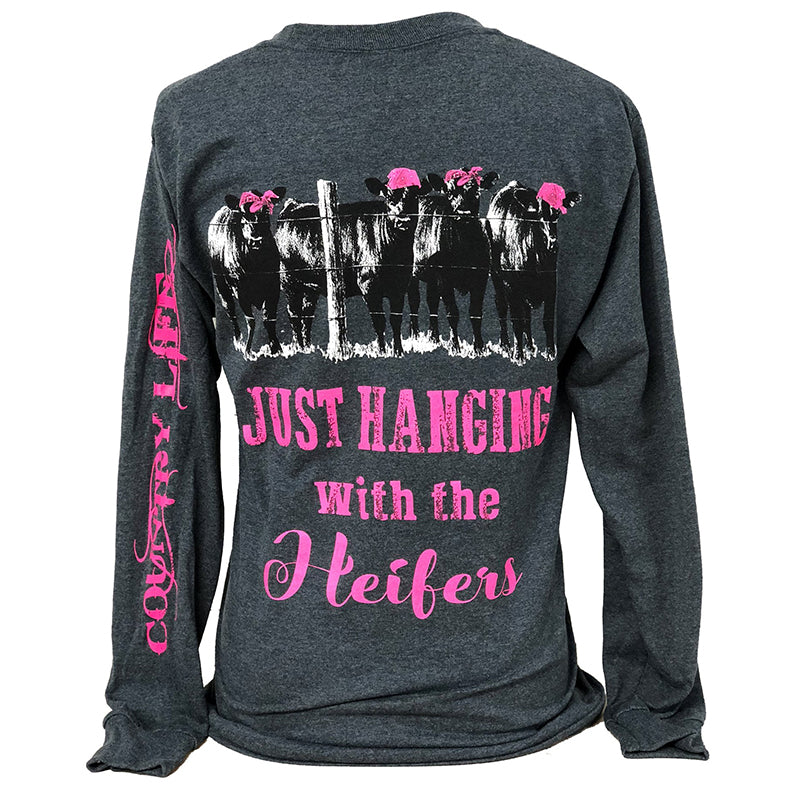 Country Life Preppy Just Hanging Heifer Long Sleeve T-Shirt