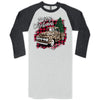 Southern Couture Christmas Leopard Truck Raglan Long Sleeve T-Shirt