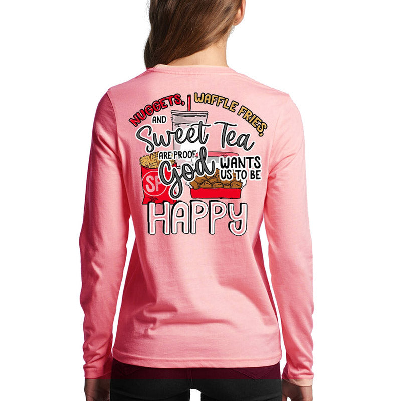 SALE Sassy Frass Sweet Tea Nuggets Waffle Fries Long Sleeve T-Shirt