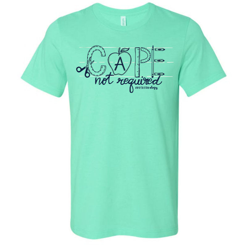 Southernology Statement Collection Teacher Cape Not Required Canvas T-Shirt