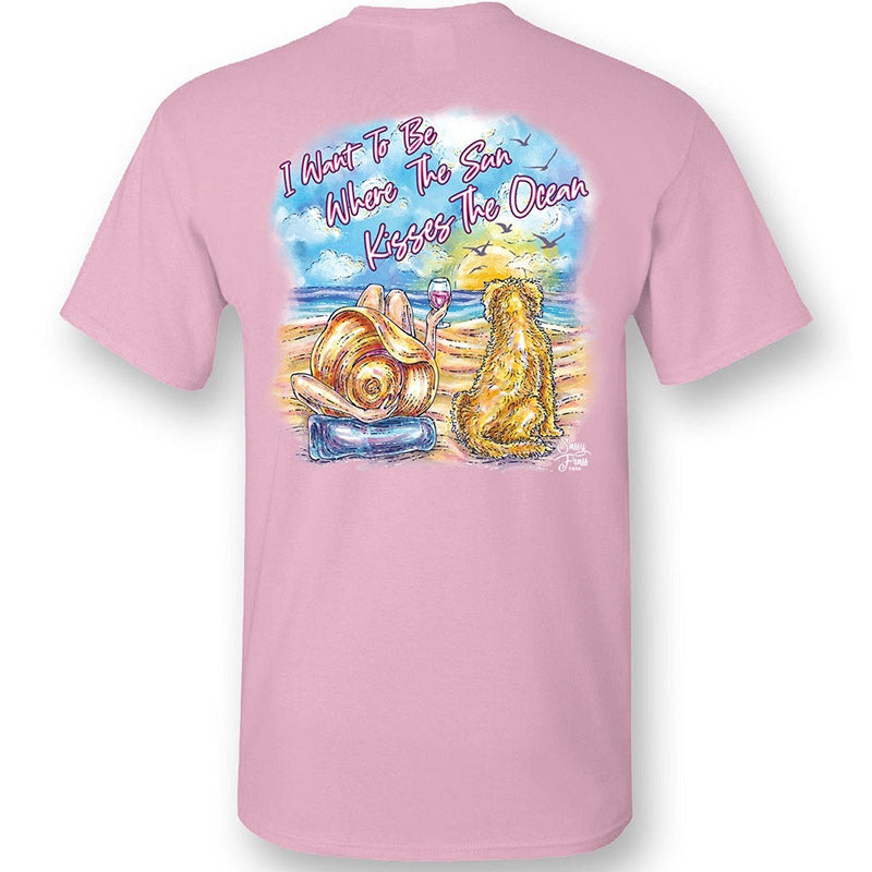 SALE Sassy Frass I Want to be Where the Sun Kisses the Ocean Beach T-Shirt