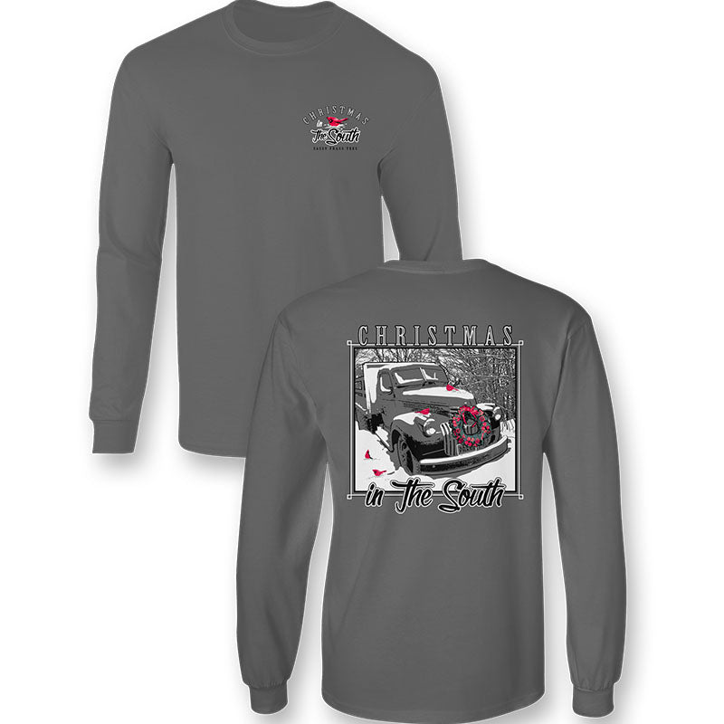 Sassy Frass Christmas in the South Long Sleeve Comfort Colors Bright Girlie T Shirt