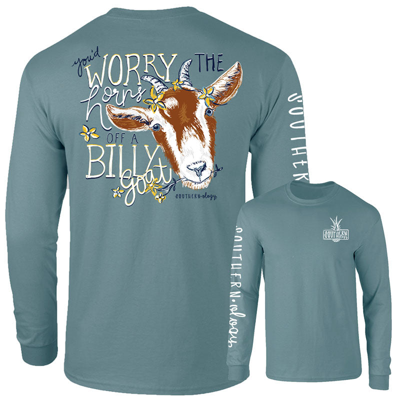 Southernology Worry the Horns off a Billy Goat Comfort Colors Long Sleeve T-Shirt