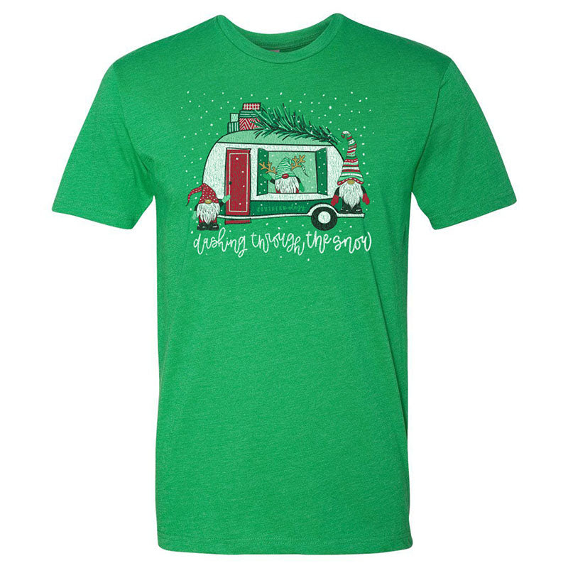 Southernology Statement Dashing Snow Gnomes Holiday Canvas T-Shirt