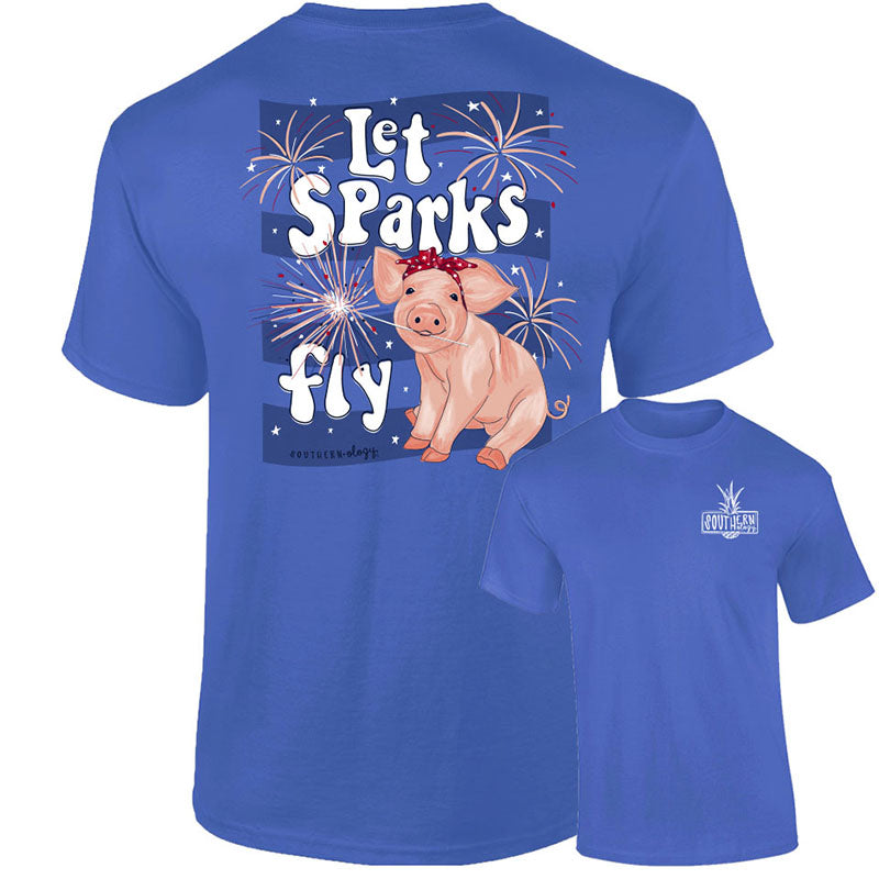 Southernology Let Sparks Fly USA Pig Comfort Colors T-Shirt
