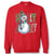 Sassy Frass Holly Jolly Christmas Snowman Long Sleeve Crew Sweatshirt