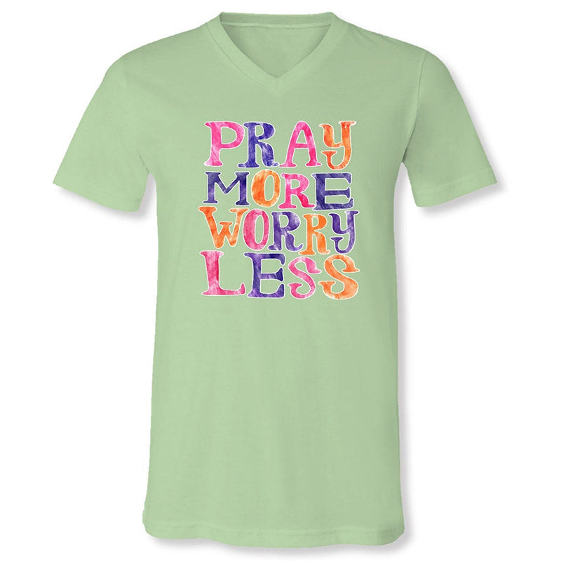 SALE Sassy Frass Pray More Worry Less Canvas T-Shirt