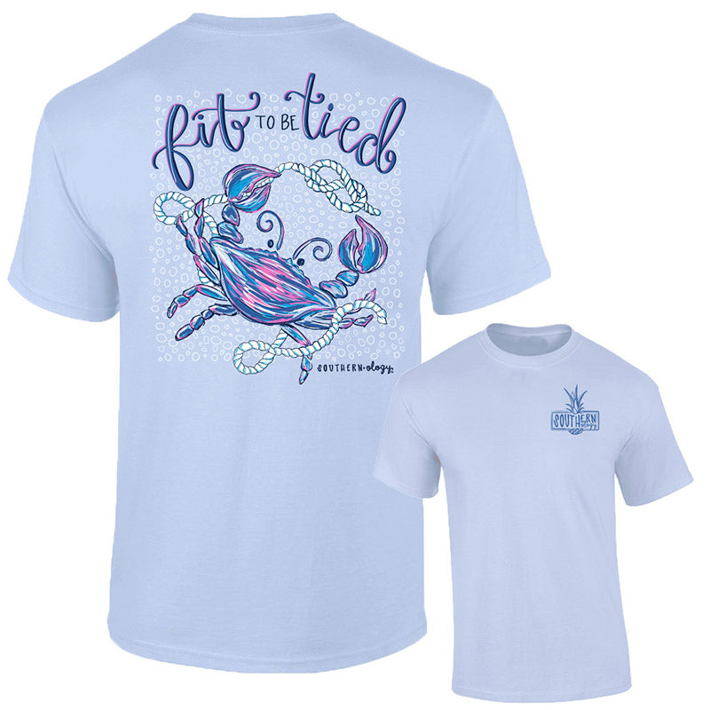 Sale Southernology Fit To be Tied Crab Comfort Colors T-Shirt
